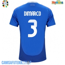 Camisa de time de futebol Itália Federico Dimarco #3 Replicas 1º Equipamento Europeu 2024 Manga Curta